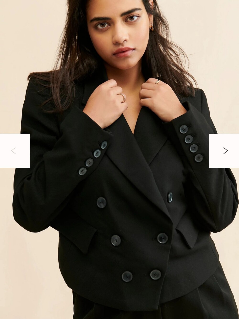 🍂NWT Free People Betty Double-Breasted Blazer in black🍂